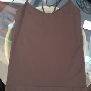 Charlotte Russe Lounge 92% Nylon Tank.  Brown S/M